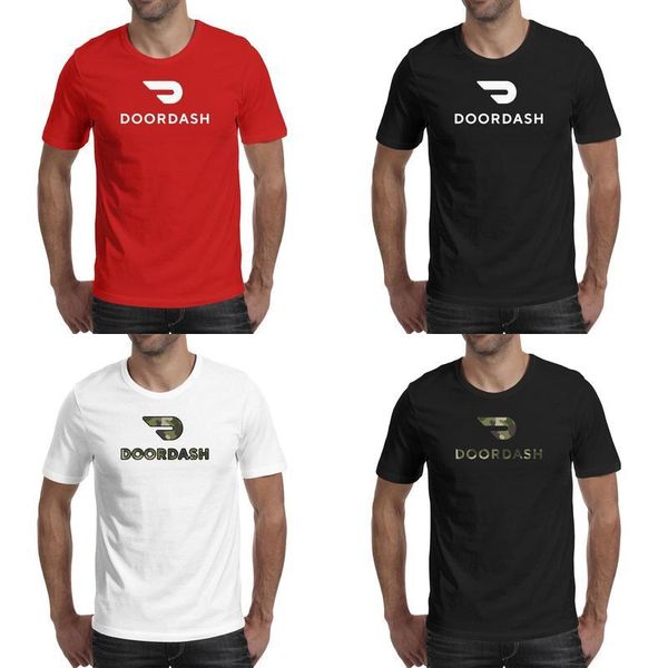 

mens doordash doordash принимает наличные логотип мода футболка дизайн друзья хлопчатобумажные рубашки slim fit с коротким рукавом тройники, White;black
