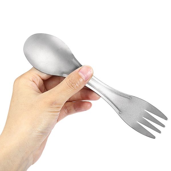 

outdoor camping picnic titanium spoon tableware titanium fork ultralight pure spork