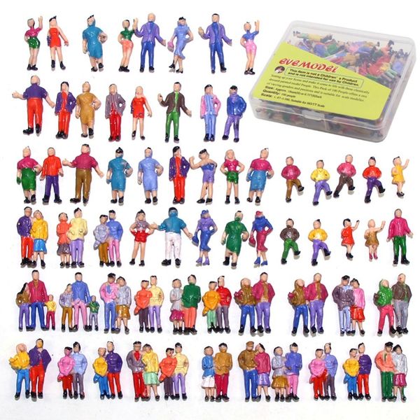 

p100w 100pcs model trains 1:100 model figures painted figure action figure model ho tt
