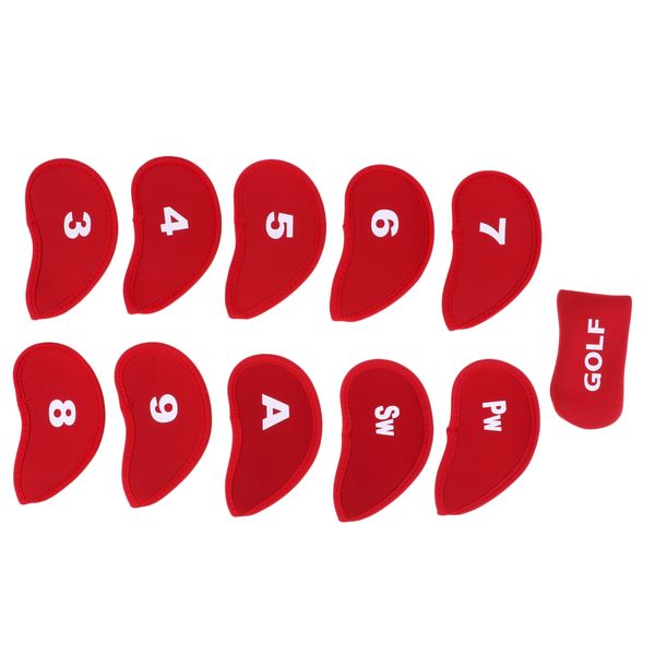 

11pcs/set golf head covers club iron putter cover protector 3-sw