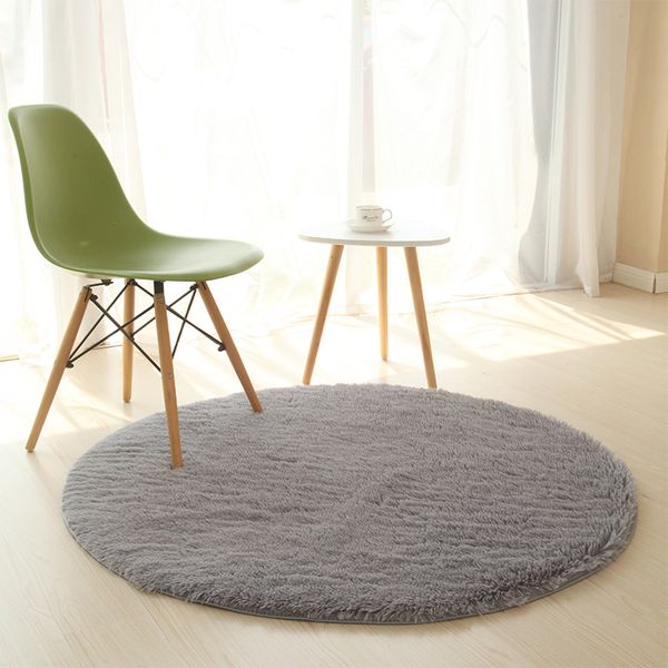 

2019 new shaggy round carpet extra soft anti-skid rug for living room bedroom children room