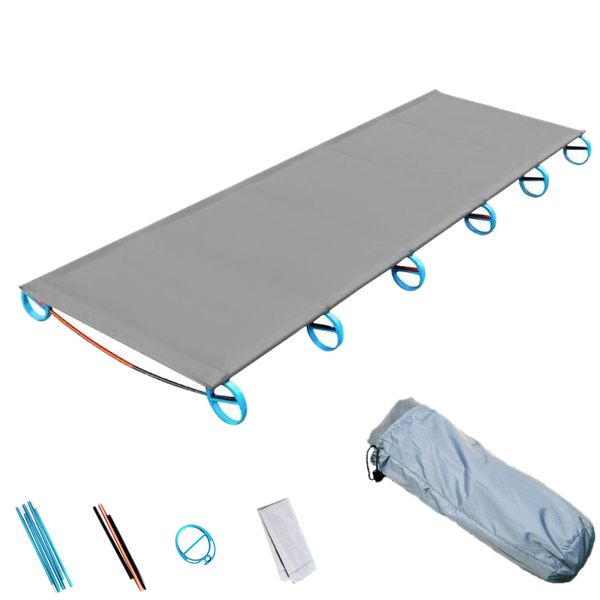 

outdoor camping mat portable ultra-light aluminum folding bed multi-function rest bed travel mountain climbing solid folding