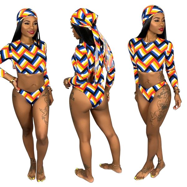 

designer swimsuit yt3096 european and american fashion selling wave color striped split swimsuit women, Black;gray