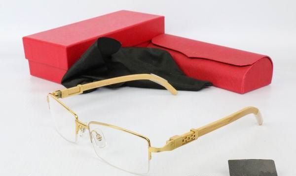 

luxury brand half frame plain sun glasses men and women sunglasses driving protect wind goggles glass rectangle glass , with original boxes, White;black