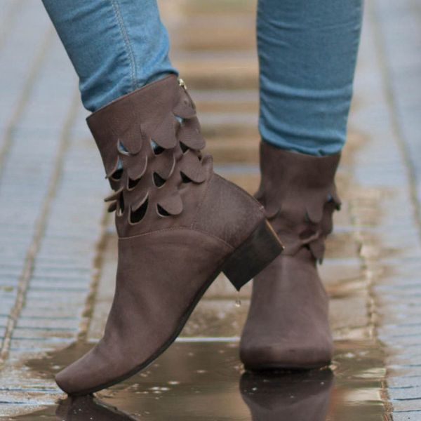 

monerffi women ankle boots 2019 autumn female casual shoes woman flat fashion platform round toe buckle strap, Black