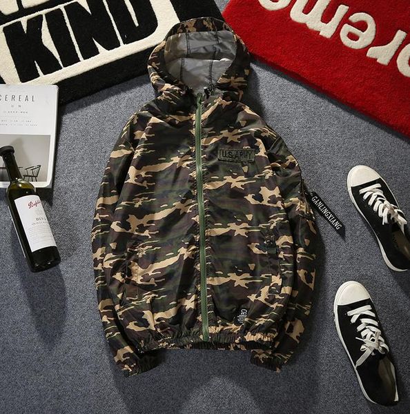 

2019 new jackets camouflage m65 jacket rashguard anorak windbreaker waterproof collge wind breaker jaqueta masculina, Black;brown