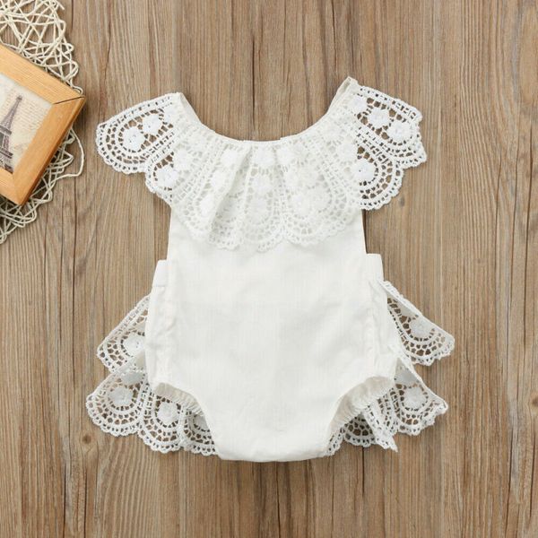 

0-24m newborn toddler baby girl princess lace romper easter costume for baby girl cute birthday clothes white jumpsuit, Blue
