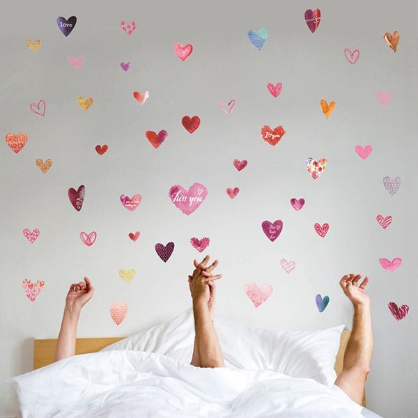 Little Hearts Wall Stickers Wall Decals Removable Home Decoration Valentine Art Wall Decals Baby Girl Room Modern Decor Wall Saying Decals Wall