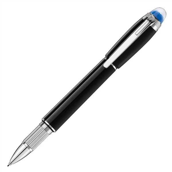 

luxury mb pen black senior resin ballpoint pen roller ball pens camera school and office supplie designer pen for writing, Blue;orange