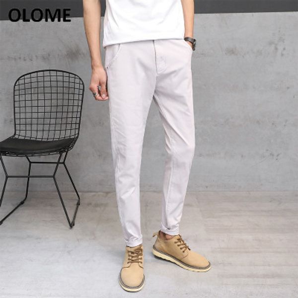 

in the autumn of 2019,the new thin jeans men's korean version of slim fit men's casual pants fashion pants men distressed jeans, Blue