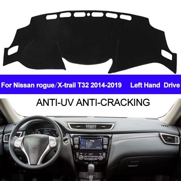 

car auto dashboard cover dashmat pad carpet dash cushion 2 layers for rogue xtrail x-trail t32 2014-2016 2017 2018 2019