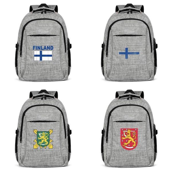 

finland symbol national emblem lion fashion sports backpack, design retro reusable suitable for outdoor traveling backpack finnish