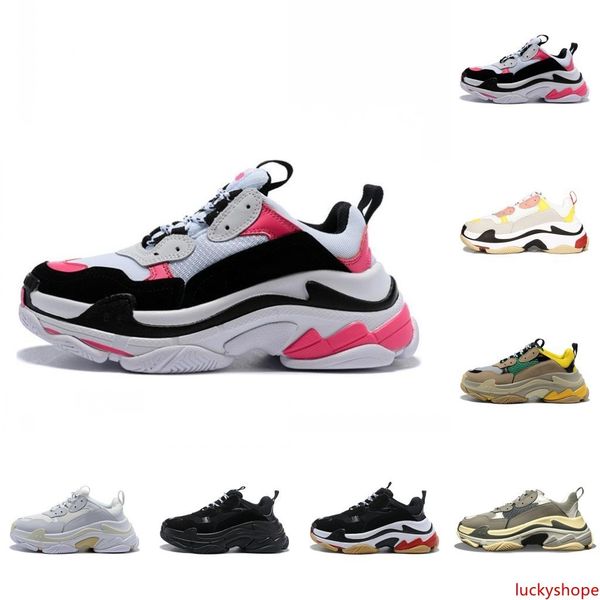 

wholesale designer paris 17fw triple s sneakers for men women black red white green casual dad shoes tennis increasing sneakers