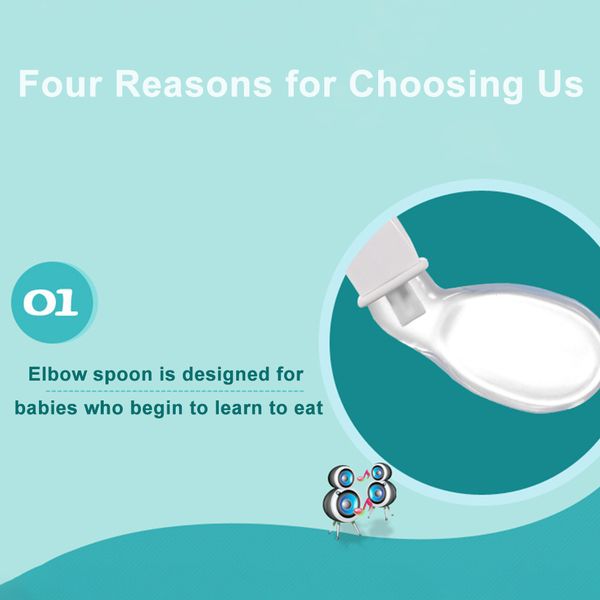 

dinner spoon set soup small soft tableware safety baby feeding curved head cutlery cartoon silicone kids long handle flatware