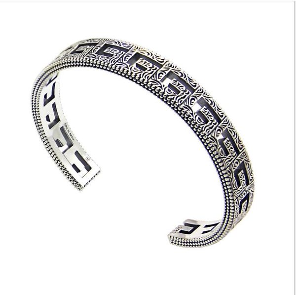 

titanium steel jewelry openwork pattern opening bracelet lovers square engraved pattern bracelet, Golden;silver