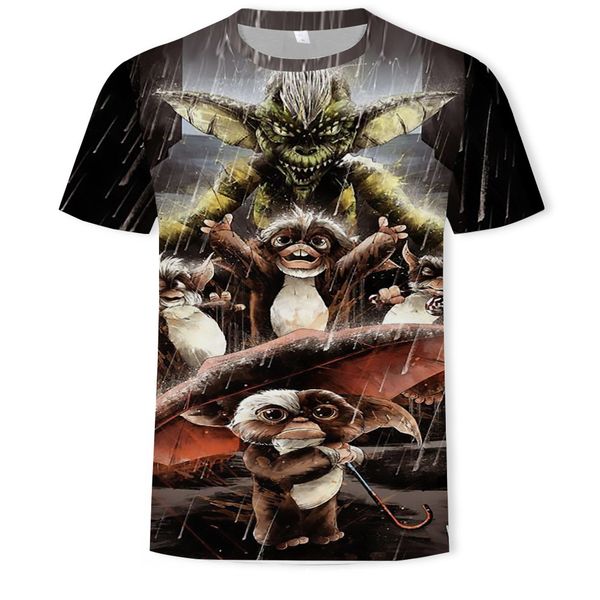 

mens designer summer anime animal pattern digital printing fashion short sleeve t, White;black