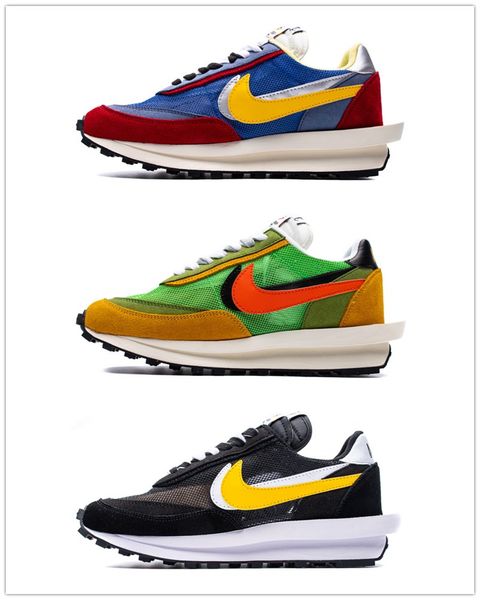 

With box 2019 men and women running hoe neaker ld waffle acai daybreak de igner hoe ize 36 45 black gray