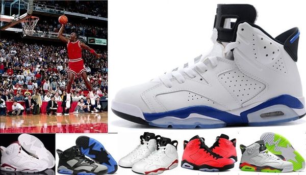 

6s basketball shoes sports shoes woman men 6s carmine infrared blue olympic slam dunk oreo sneakers 35 - 47