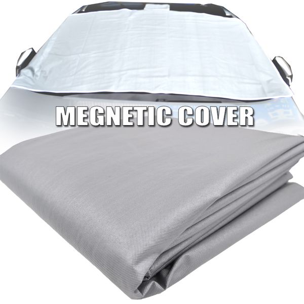 

winter magnetic half size car cover windshield peva car windscreen cover front window shade shield snow ice frost protector mat