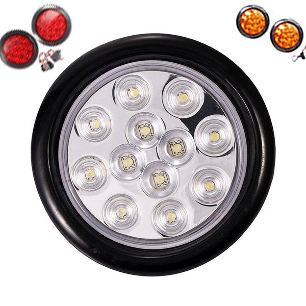 

12 led lights round variable color red and yellow spotlights usa in stok fast delivery lamps car steamship field camping l