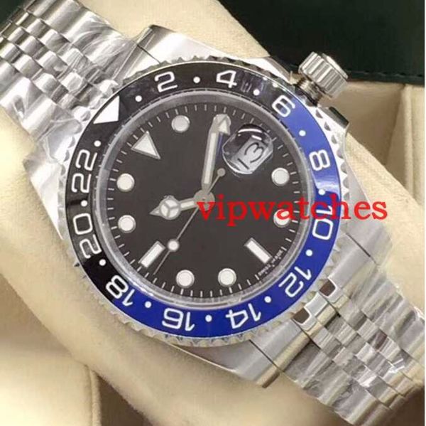 

luxury gent's gmt ii automatic stainless steel dive rose gold ceramic circle master designer mens watches wristwatches mechanical watch, Slivery;brown