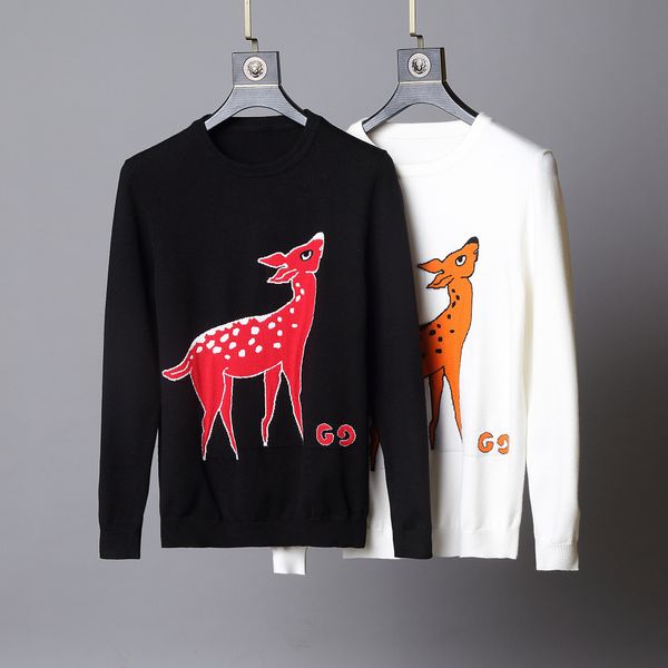 

menswear brand fashion monogrammed knitwear winter menswear sailor neck long-sleeved sweater menswear brand new hoodie knitwear, White;black