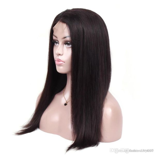 

22inch 360 lace frontal wig straight lace front human hair wigs with baby hair 130% non remy brazilian wig for black woman