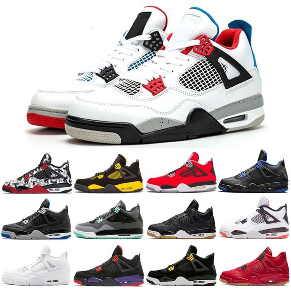 

4s men basketball shoes alternate motorsport 4 pure-money raptors red royalty wings silt red singles day designer trainers sport sneakers, Black