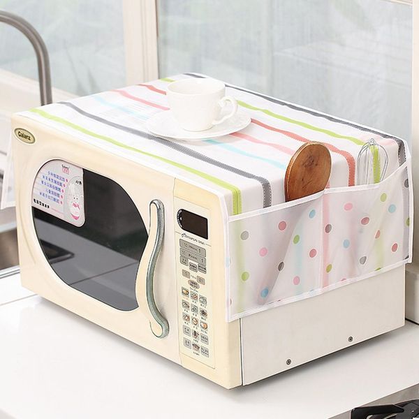 

multifunctional microwave oven dust cover with pockets other household cleaning tools accessories