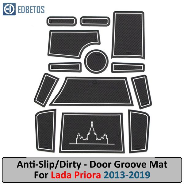 

anti-грязная pad для lada priora 2013-2016 2017 2018 2019 двери groove gate slot anti-slip mat lada priora аксессуары