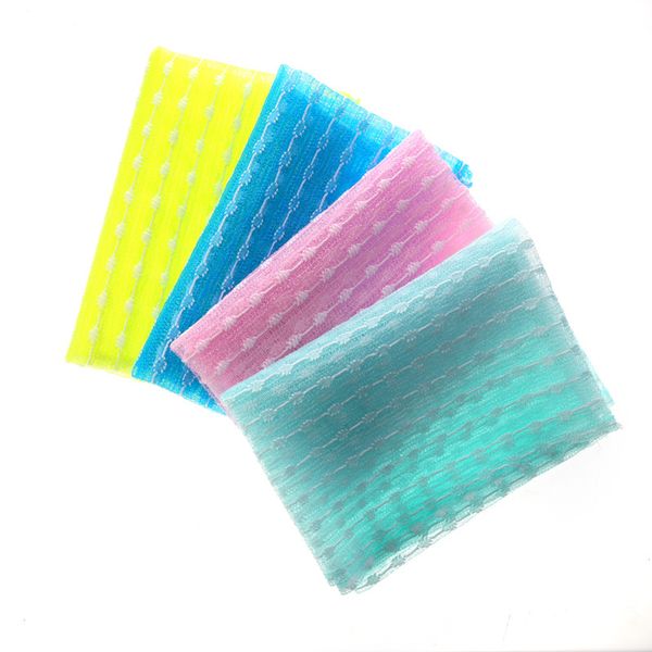 

bath towel korean style back rub foam shower scrub exfoliating viscose nylon soft body wash scrubbers puff