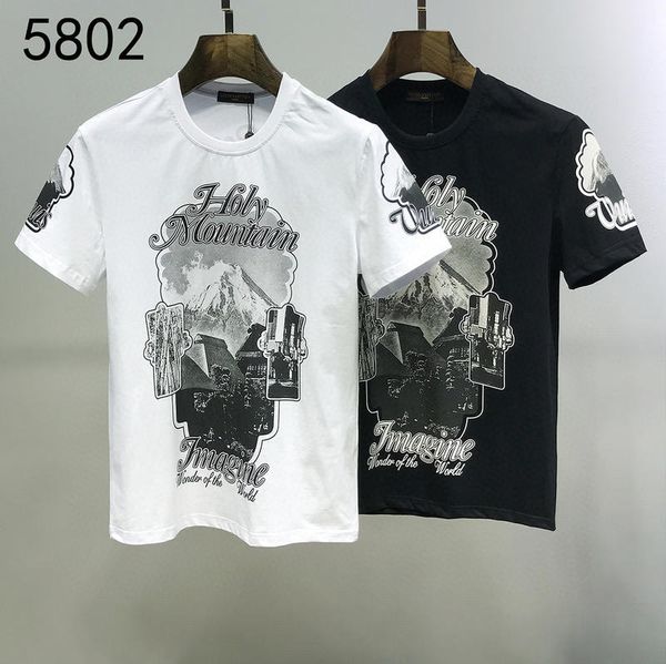 

2020ss new mens designer t shirt luxury paris fashion tshirts summer women pattern t-shirt male 100% cotton tee 25625, Gray