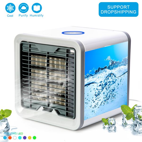 

light usb mini portable 7 air conditioner air cooler fan deskspace cooler personal space air cooling fan for room home