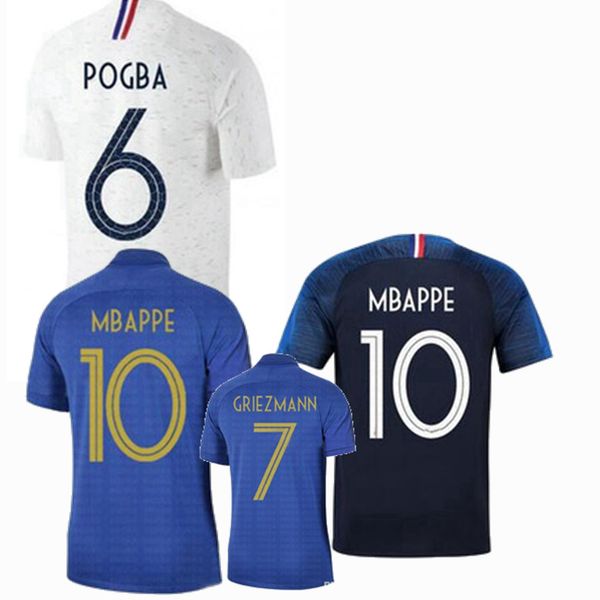 

2019 2020 france occer jer ey mbappe griezmann pogba 19 20 men and woman kit maillot de foot football hirt