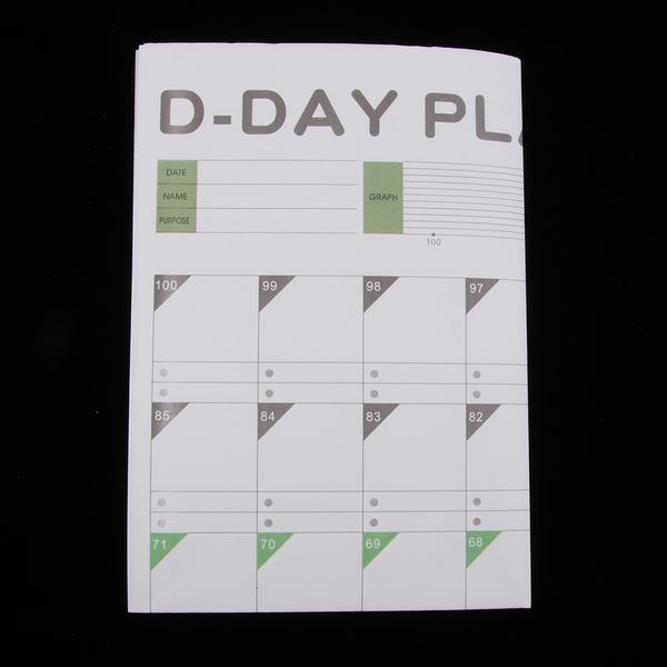 

10pcs 100 days countdown schedule wall calendars day planner jumbo overview