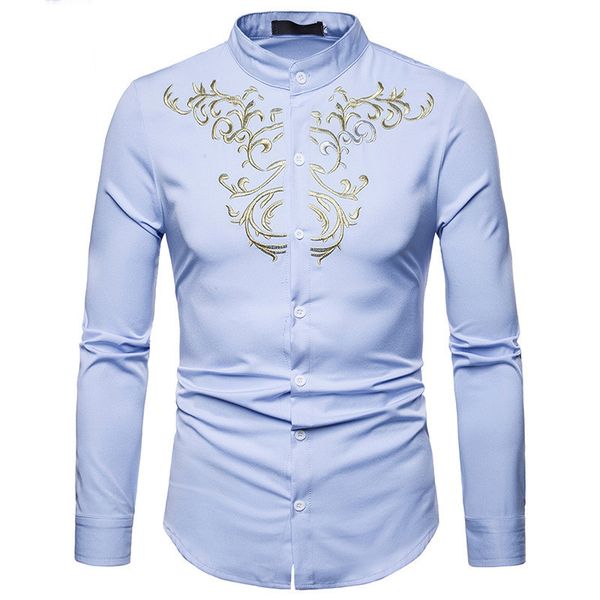 

2019 casual mens shirt long sleeve men dress shirt summer beach outfit men patchwork pattern outerwear male shirts a440, White;black