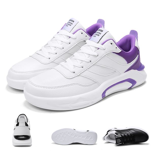 

new designer mens casual chaussures skateboarding leather shoes black white purple red men trainer platform sneaker eur39-44 made in china, White;red
