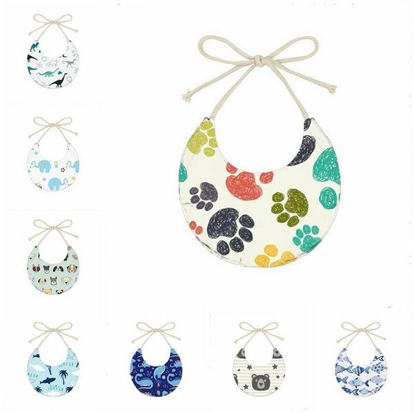

baby bibs burp cloths infant tassel floral bandana fringe saliva towels drool bibs flowers printed cotton scarves kids pinafore bibs f7521