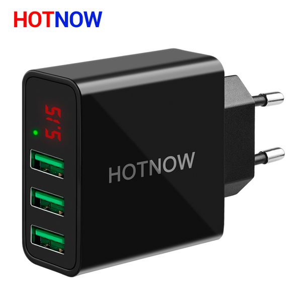 

ow usb charger travel led display portable wall charger adapter eu/us plug mobile phone chargers for iphone samsung xiaomi
