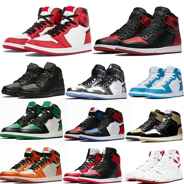 

jumpman 1 basketball shoes athletics sneakers running shoe for women sports torch hare game royal pine green court with box 36-47 size