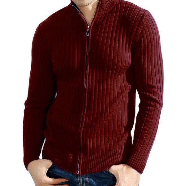 

2019 an plus size knitted sweaters fashion men zipper pullover warm cotton sweaters man casual knitwear plus size, White;black