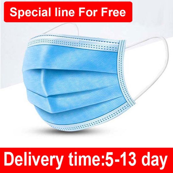 

50pcs mouth caps disposable mask facial masks flu disposable face masks protective mask respirator dust express mail ship free