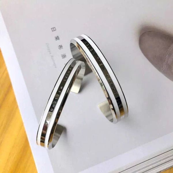 

2019 Fashion New arrive Stainless Steel DW Cuff Bracelets bangle for women men Design Rose Gold Silver Bracelets Men Pulsera lover jewelry
