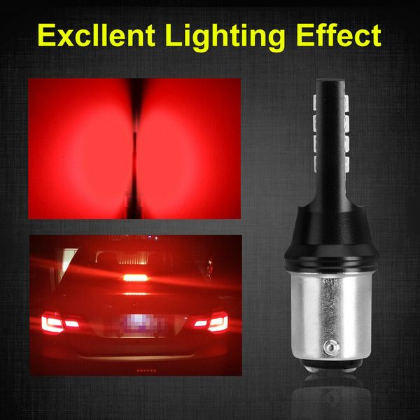 

good quality 2x 1157 red 5w led 12smd signal lamp bulbs brake tail back up reverse light 12v