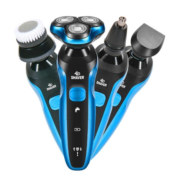 

electric shaver triple floating blade heads wet-dry dual use waterproof shaving machine razor beard trimmer face care for men