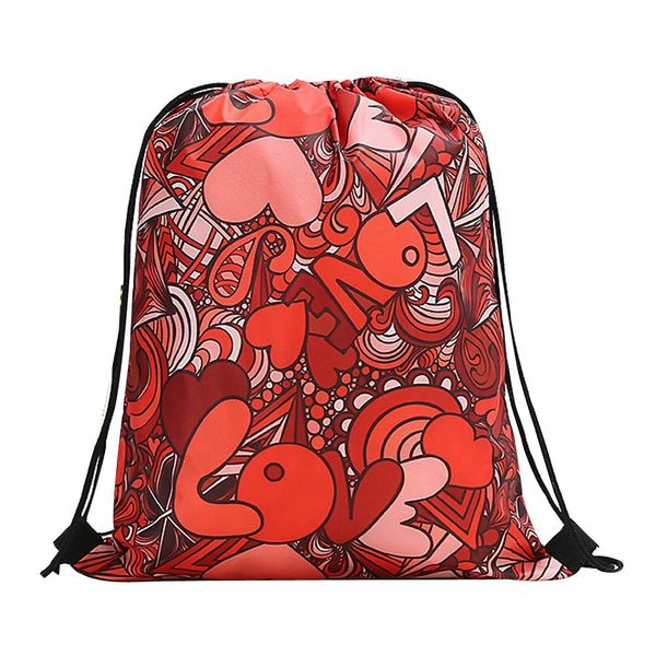 

women storage bundle rope valentine's day shopping drawstring bag canvas tote bags bolsa compras grocery bag versatile#7