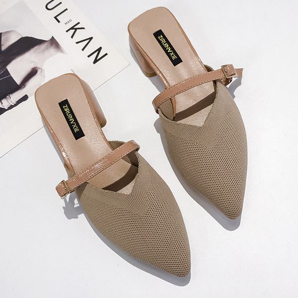 

moxxy luxury solid color flats mules lady slippers blue satin slip on pointed toe women mules outdoor slipper shoes woman slides, Black