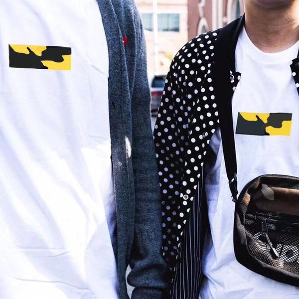 

17aw brooklyn box logo tee white color limited short sleeve camouflage t-shirt men women couple fashion skateboard hflstx024, White;black