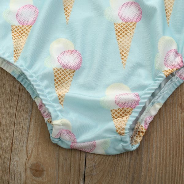 

2020 kids baby girls sleeveless bikini beach one piece swimsuit swimwear children monokini bathing suit maillot de bain femme, White