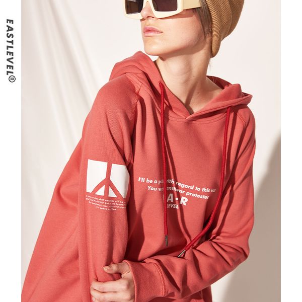 

ete men's wear national trends hong kong style anti-war flower pure cotton hoodie men's loose-fit oversize couples pullover, Black